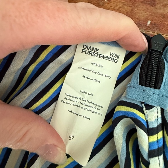 Diane Von Furstenberg Multicolor Striped Swing Skirt - Picture 4 of 4